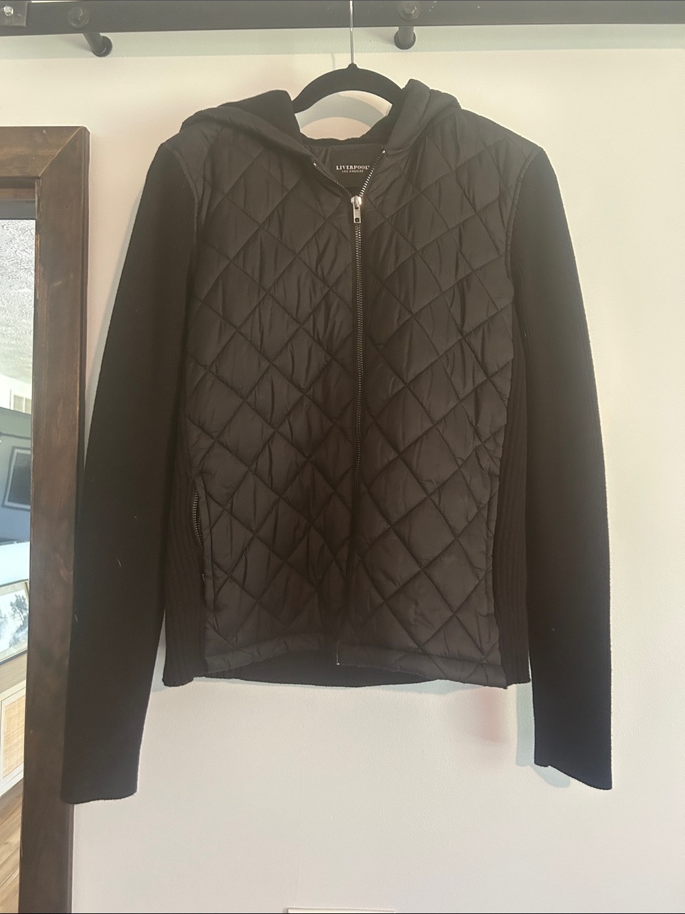 Liverpool Women’s Quilted Hooded Jacket - Black